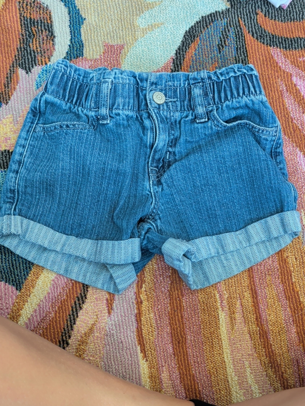 Cat & Jack Blue Denim Roll-Cuff Shorts